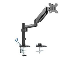Single Monitor Gas Spring Monitor Arm With Usb Ports
